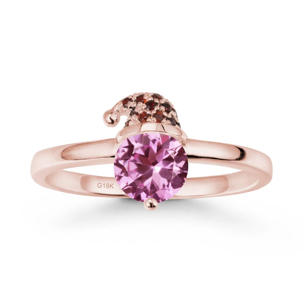 Santa Hat Pink Sapphire Ring - Image 4