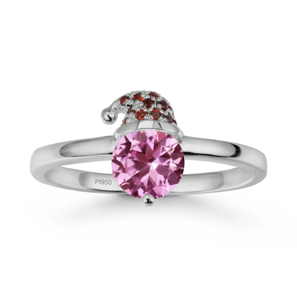 Santa Hat Pink Sapphire Ring - Image 8