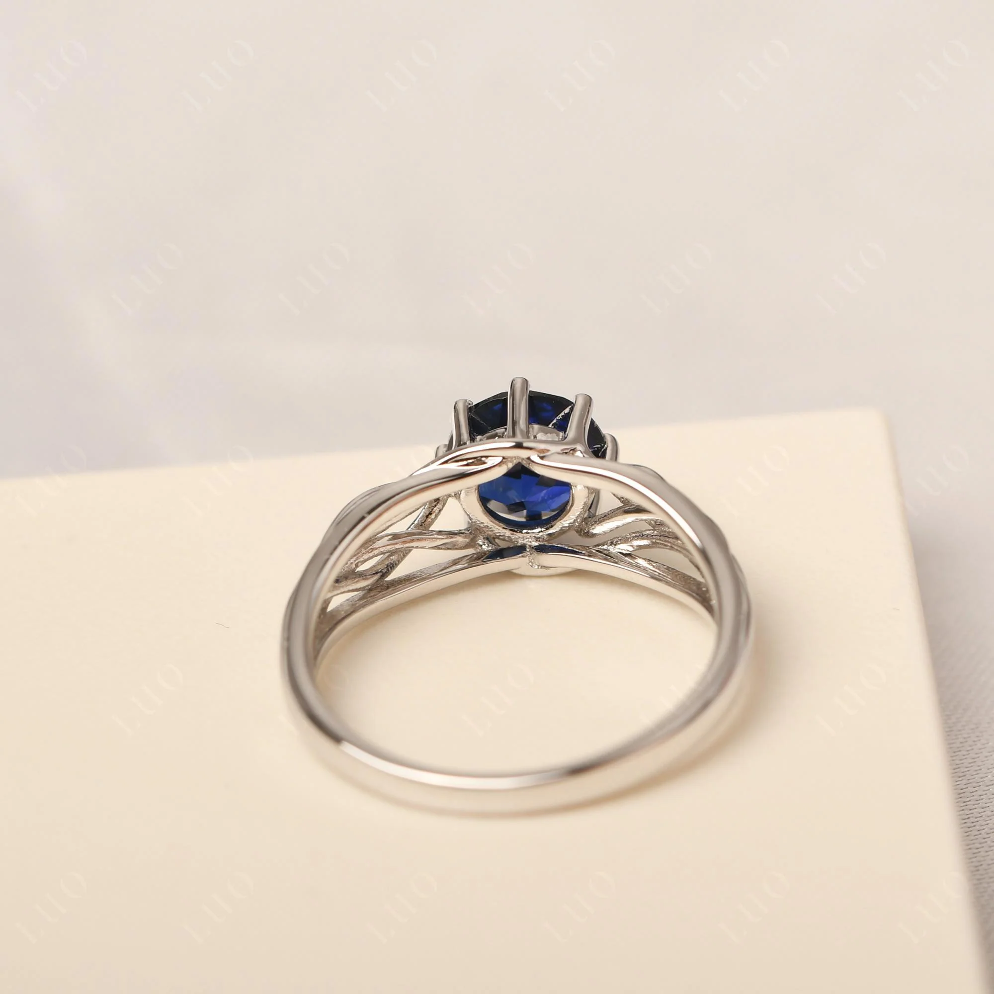 Sapphire Intertwined Ring - Image 13