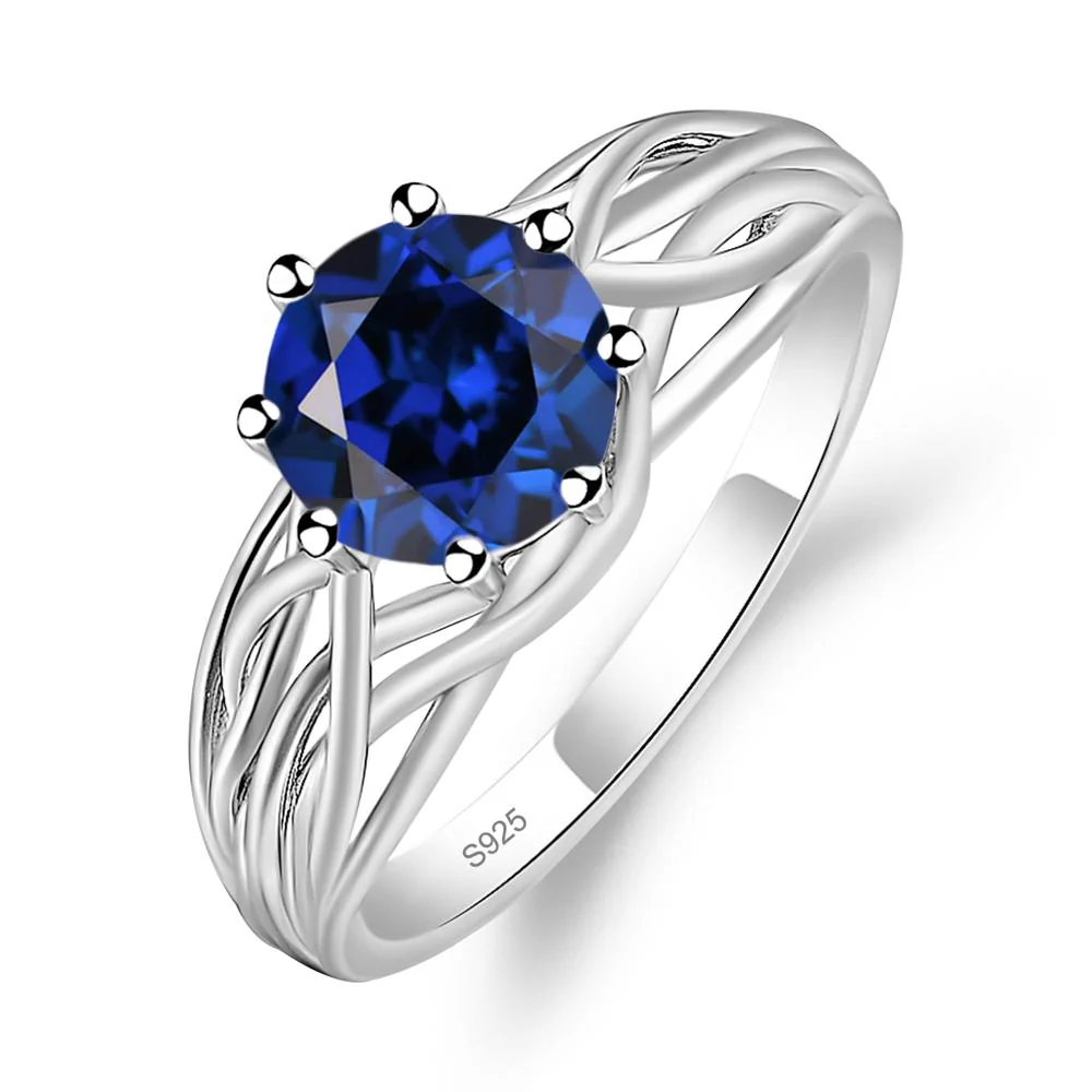 Sapphire Intertwined Ring - Image 2