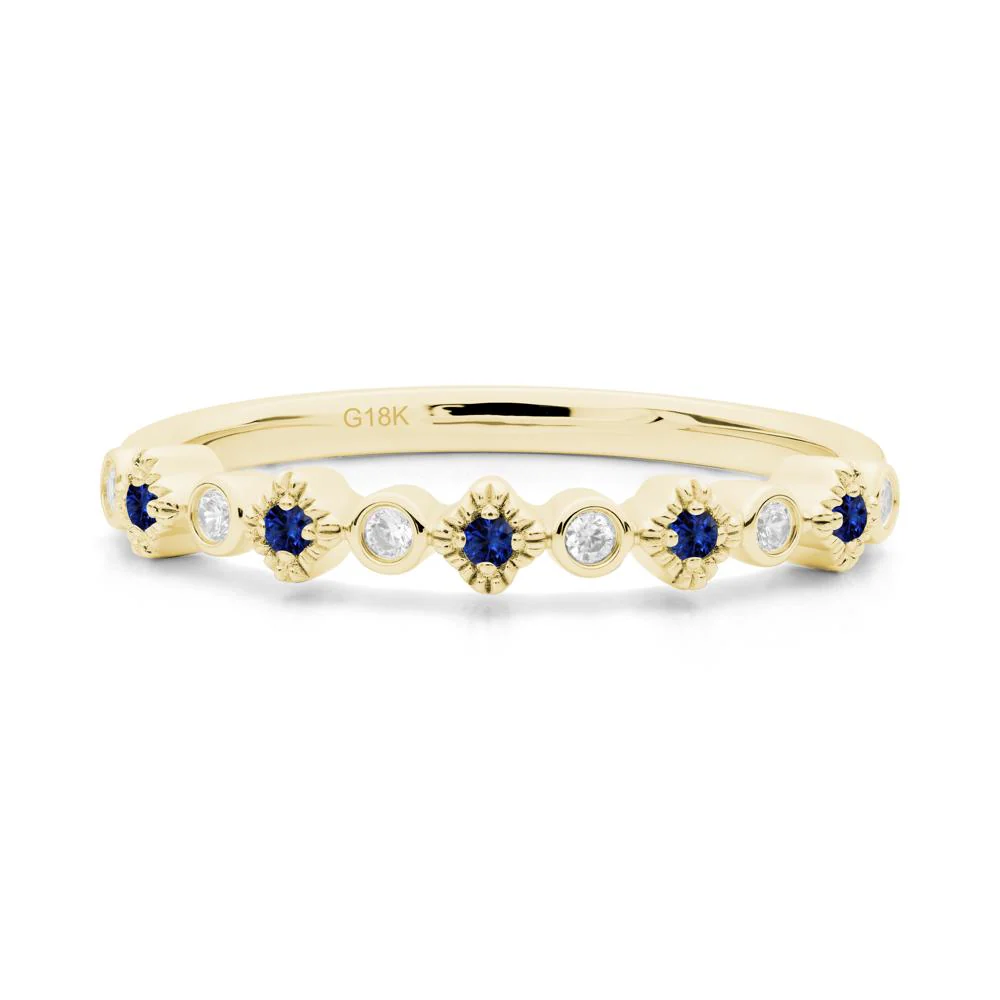 Sapphire and Cubic Zirconia  Alternating Eternity Ring - Image 6