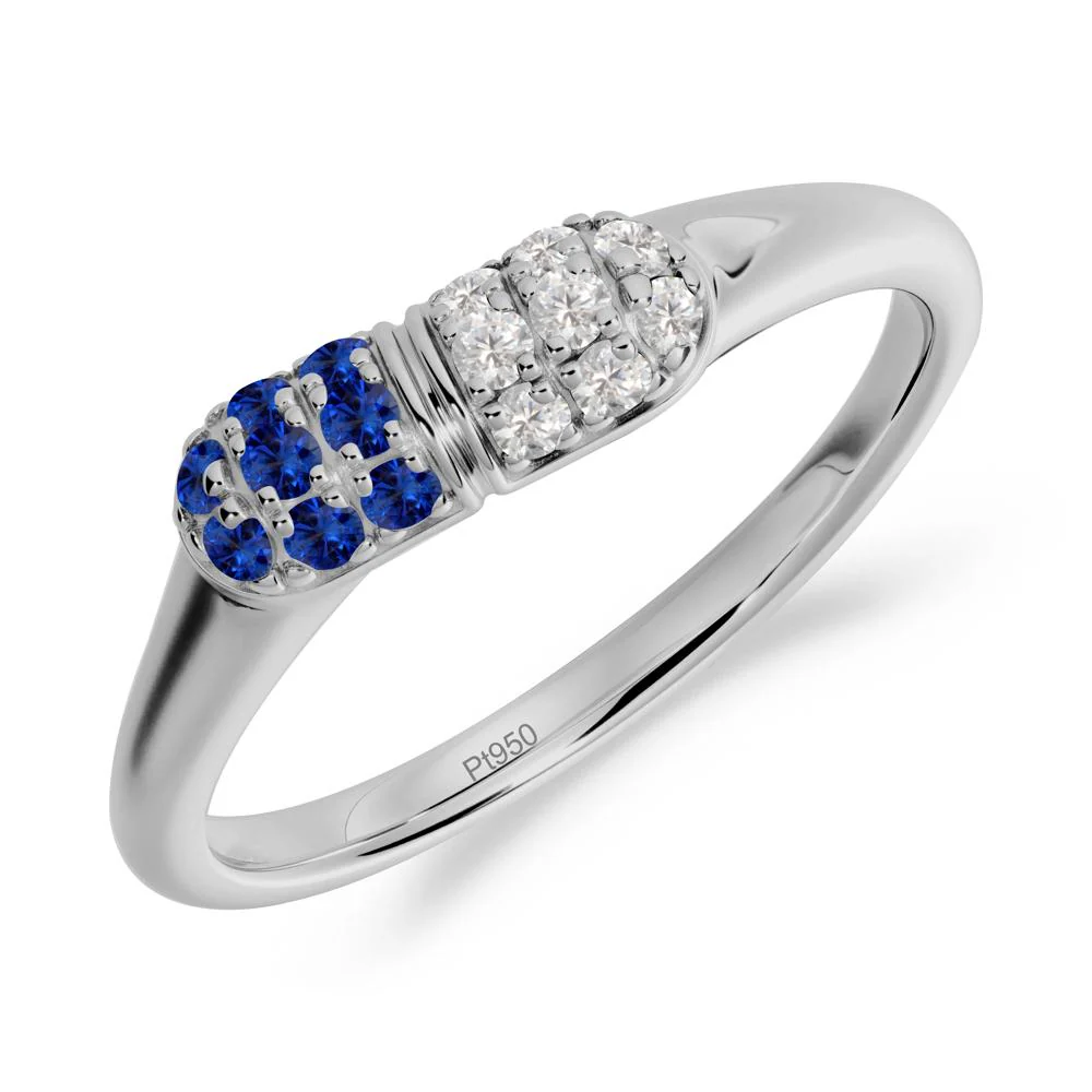 Sapphire and Cubic Zirconia Cluster Ring for Nurses Day - Image 5