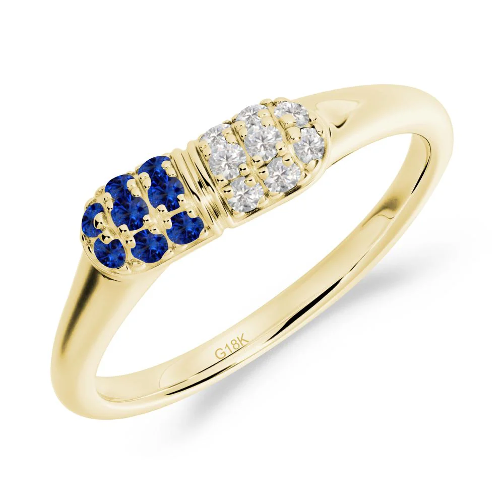 Sapphire and Cubic Zirconia Cluster Ring for Nurses Day - Image 7