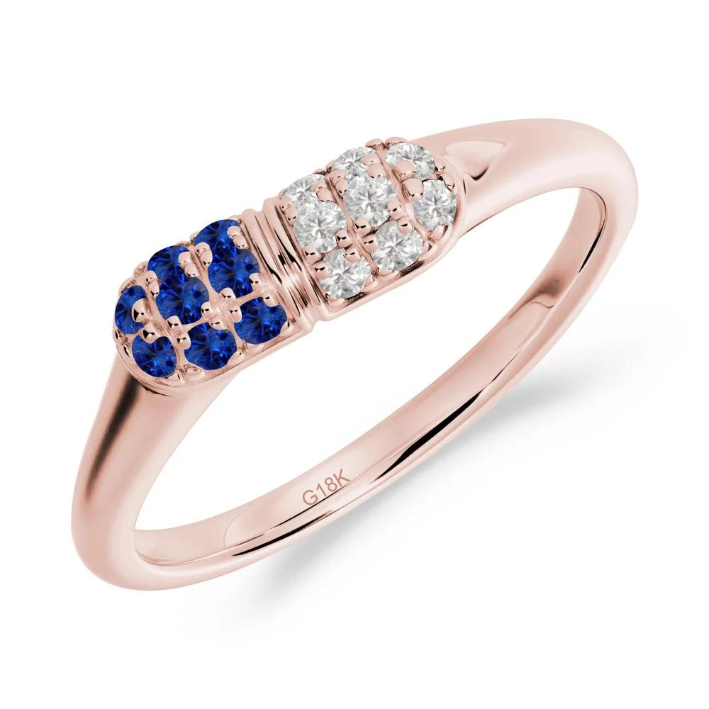 Sapphire and Cubic Zirconia Cluster Ring for Nurses Day - Image 8