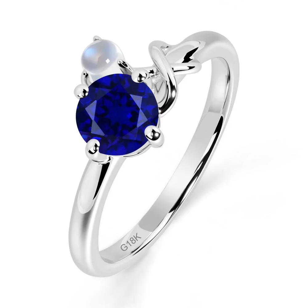 Sapphire and Moonstone Infinity Knot Ring - Image 2