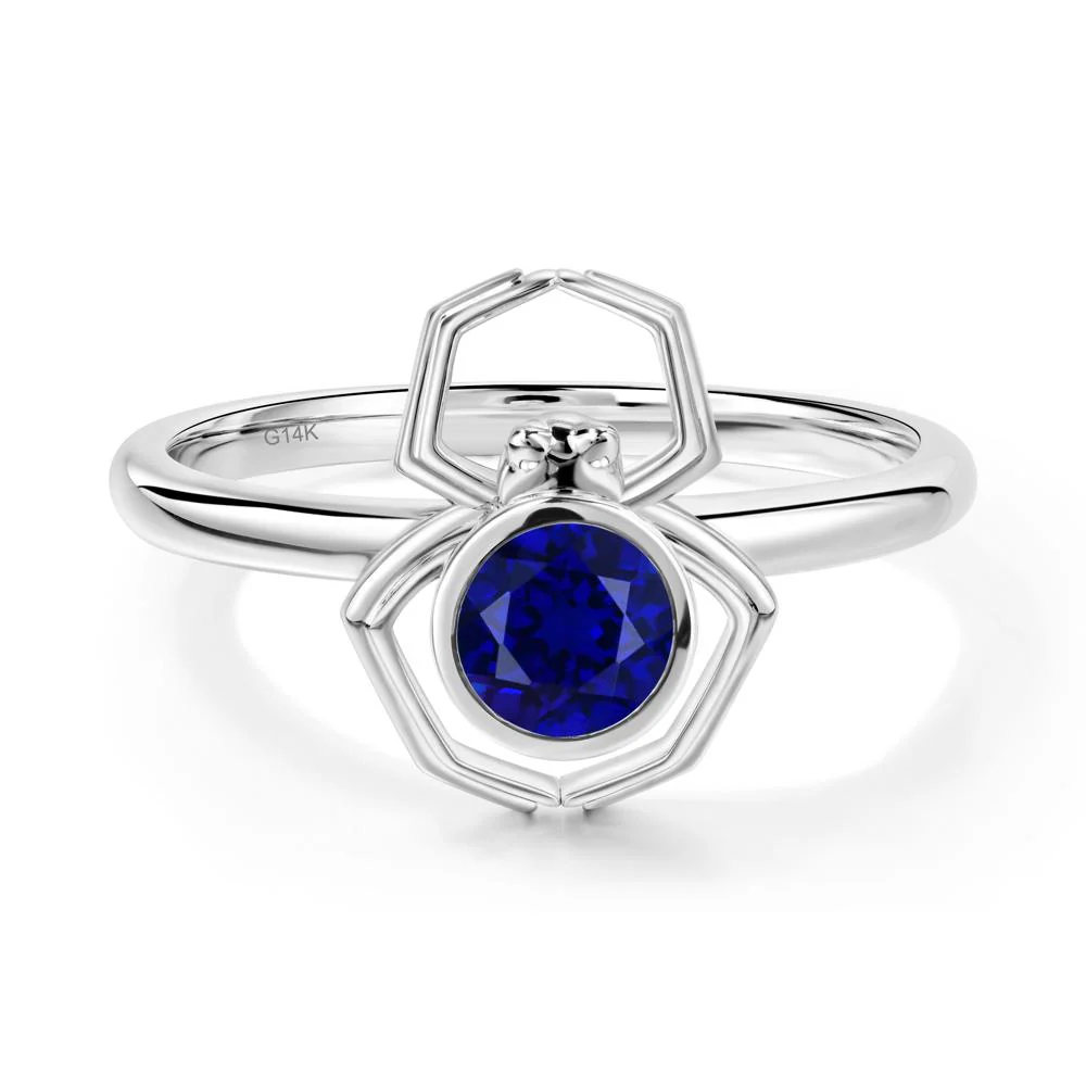 Sapphire Bezel Set Spider Ring - Image 3