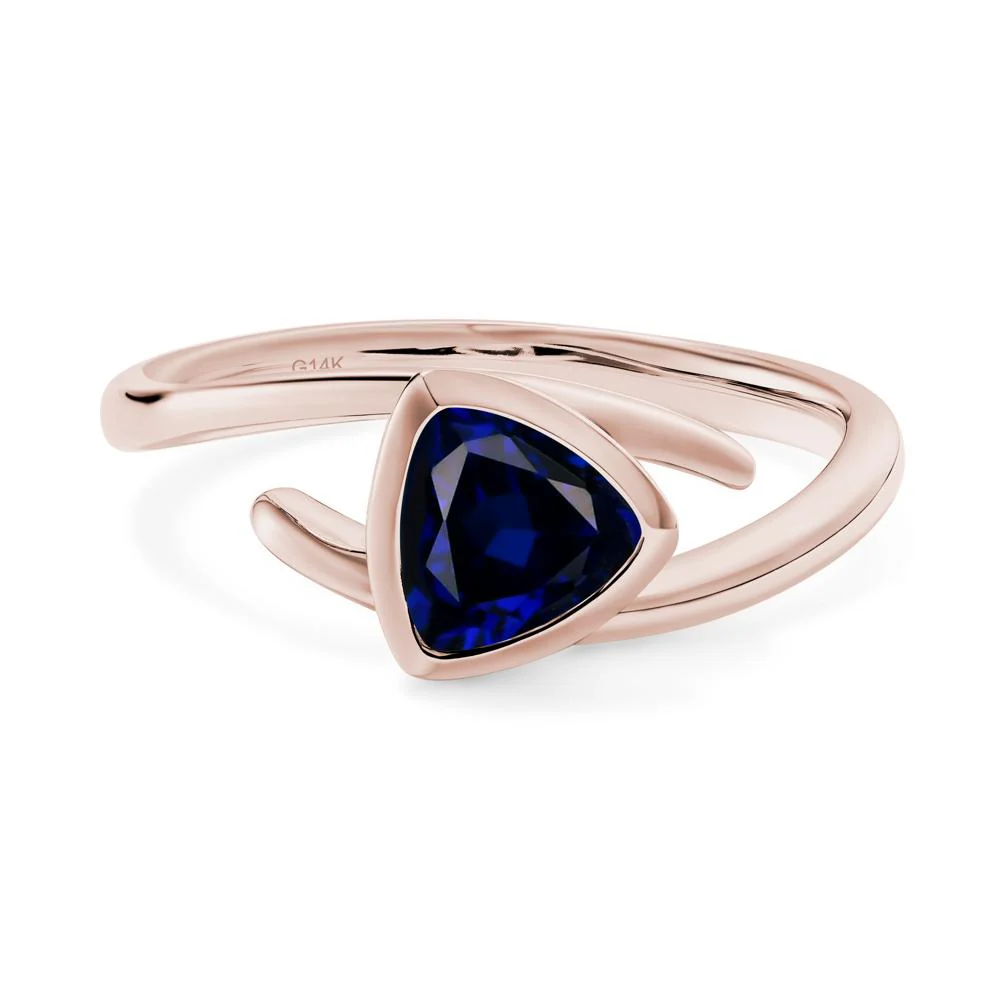 Bezel Set Sapphire Ring - Image 3