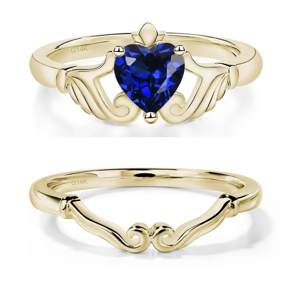Sapphire Claddagh Engagement Ring - Image 15