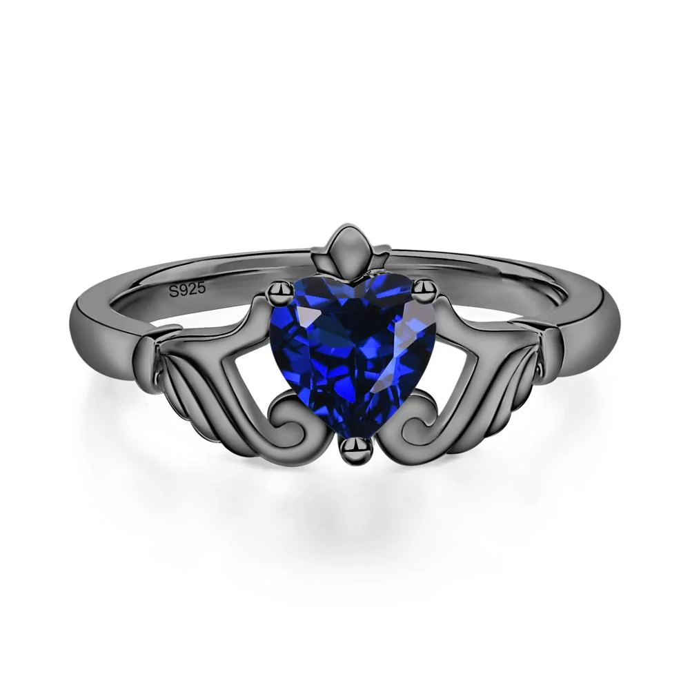 Sapphire Claddagh Engagement Ring - Image 2