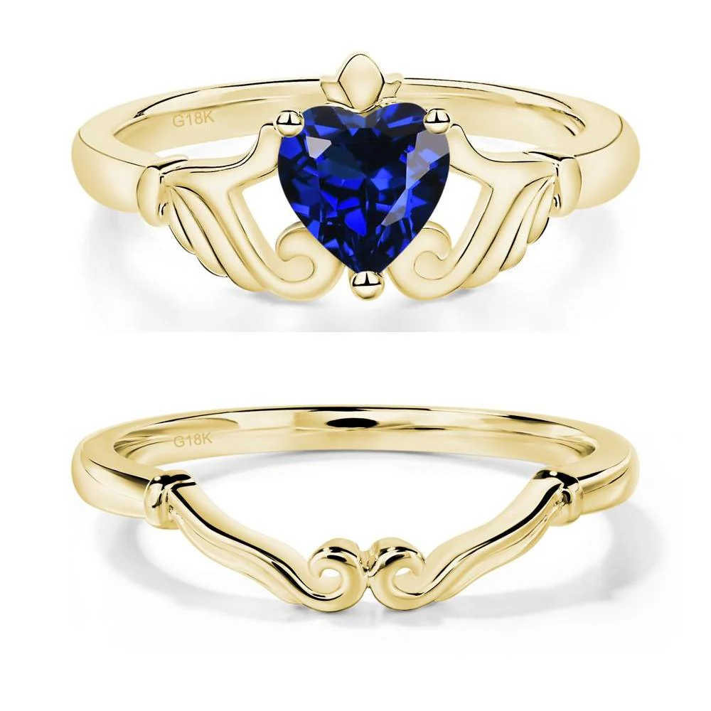 Sapphire Claddagh Engagement Ring - Image 21