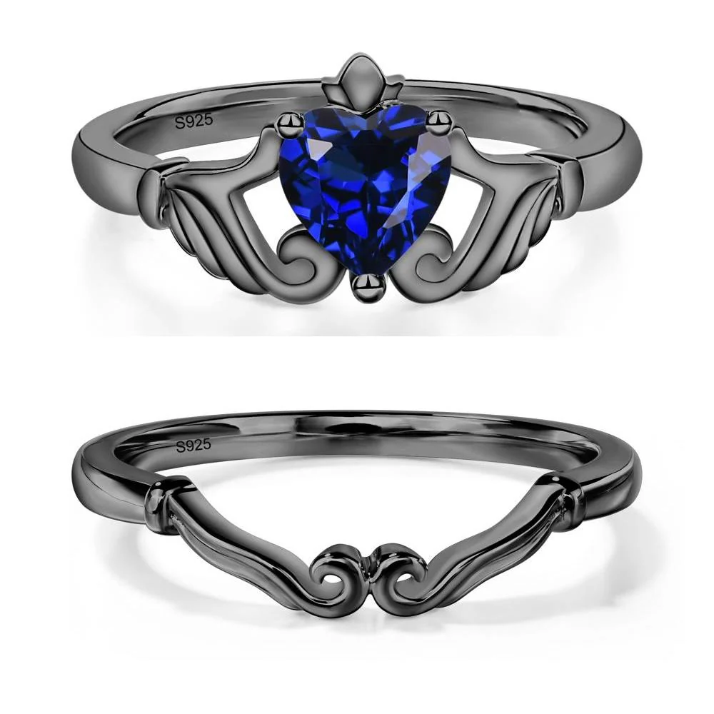 Sapphire Claddagh Engagement Ring - Image 23