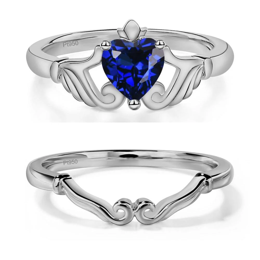 Sapphire Claddagh Engagement Ring - Image 25