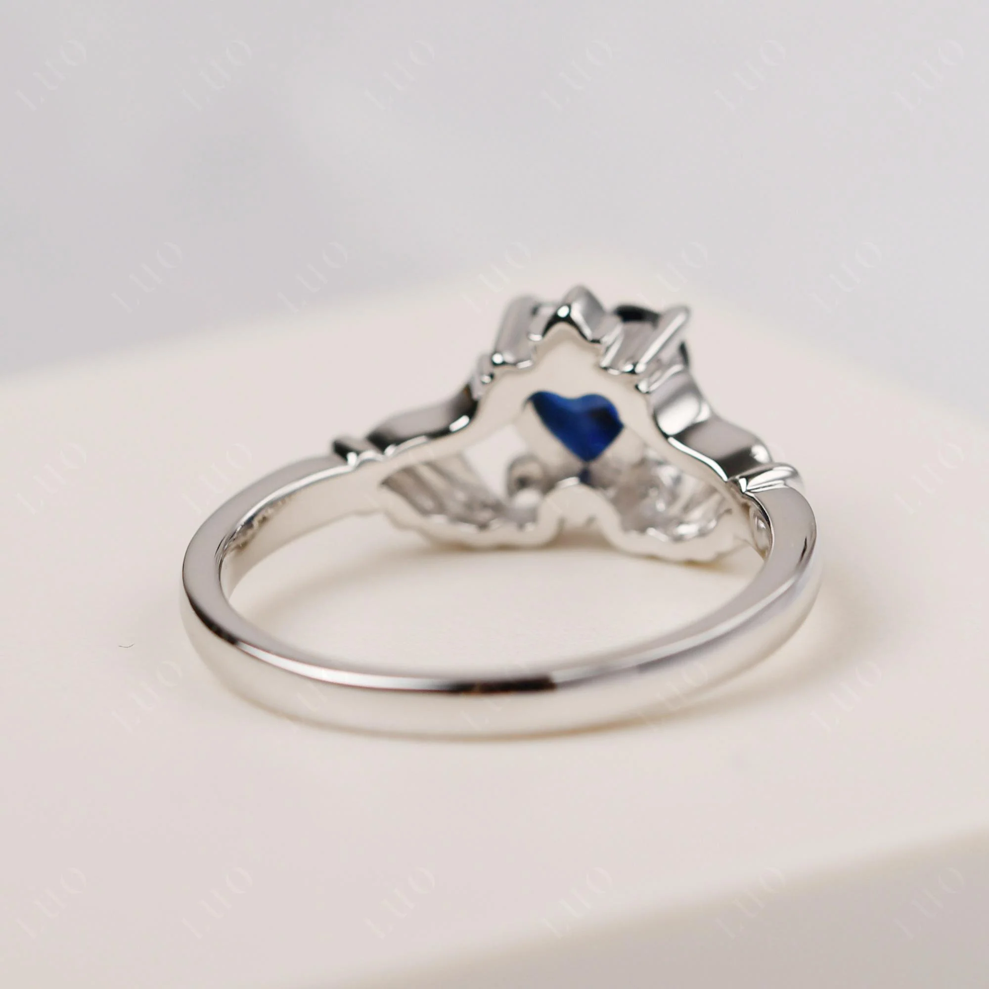 Sapphire Claddagh Engagement Ring - Image 31