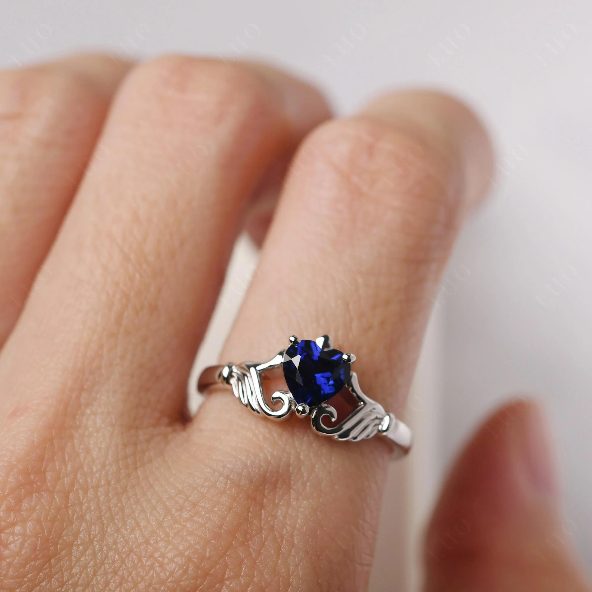 Sapphire Claddagh Engagement Ring - Image 33