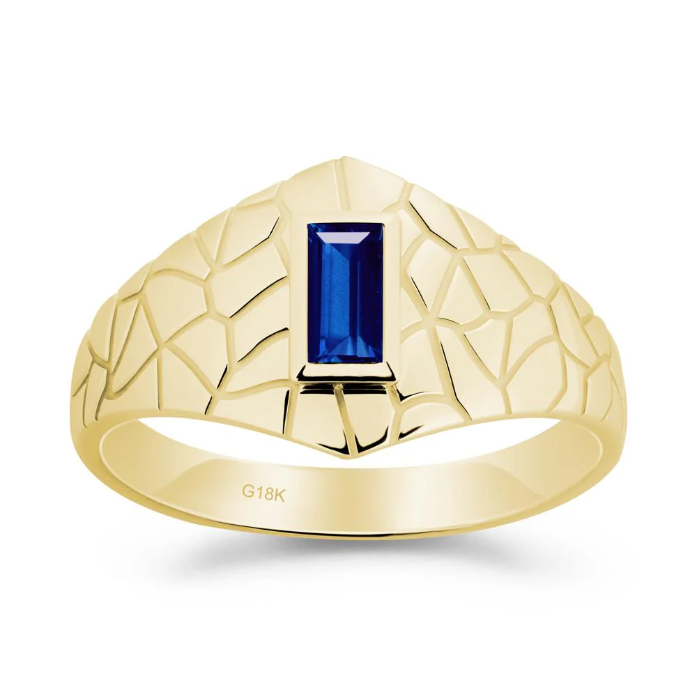 Sapphire Cracked Texture Ring - Image 3