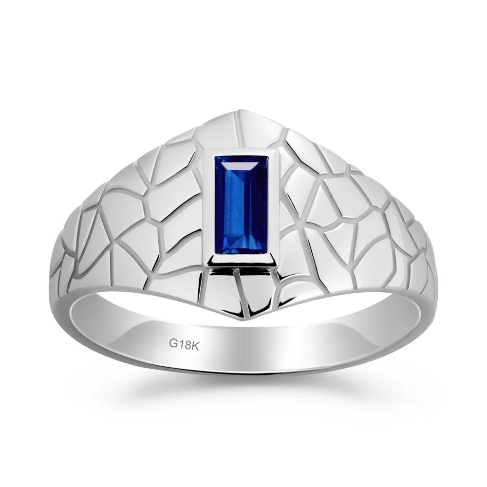 Sapphire Cracked Texture Ring - Image 8