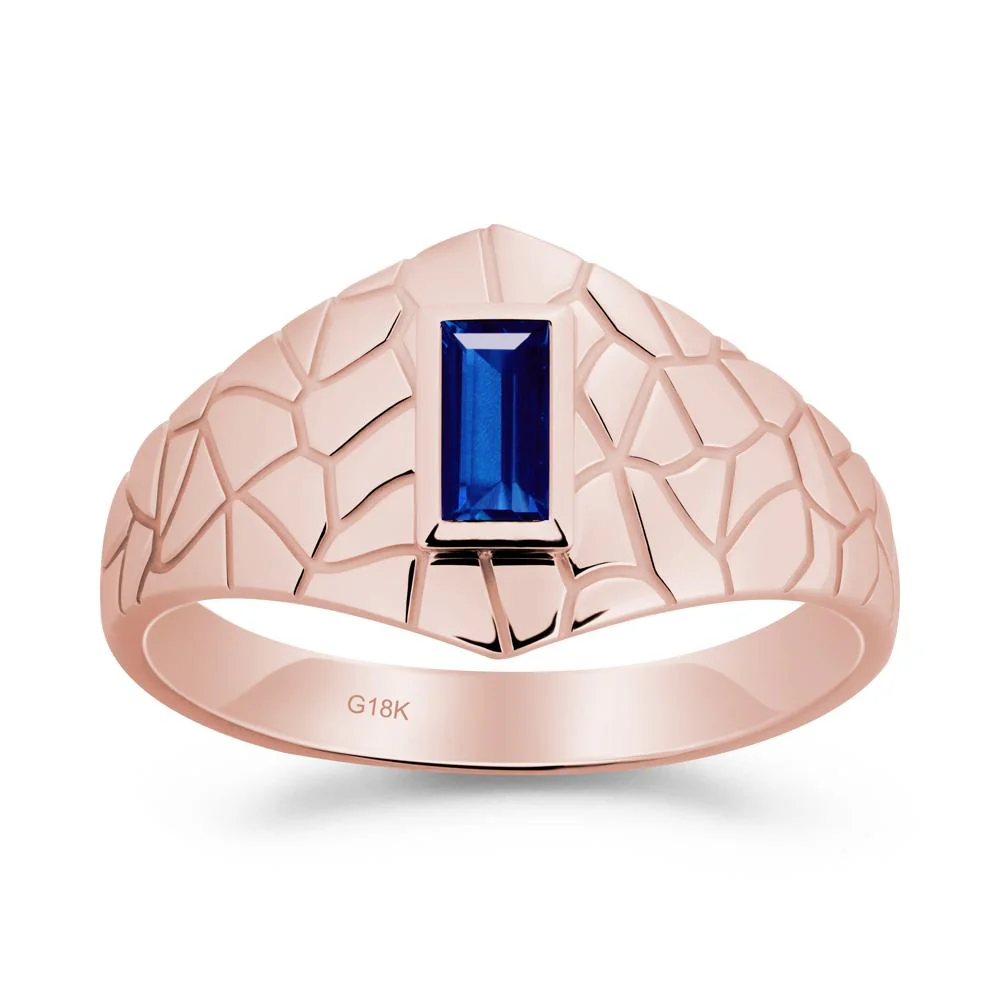 Sapphire Cracked Texture Ring - Image 9