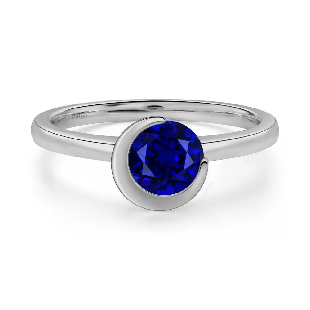 Sapphire Crescent Moon Ring - Image 6
