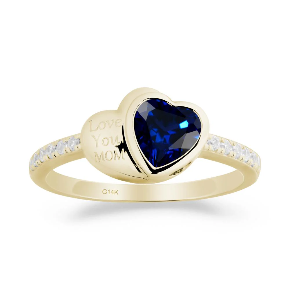 Sapphire Double Heart Ring - Image 7