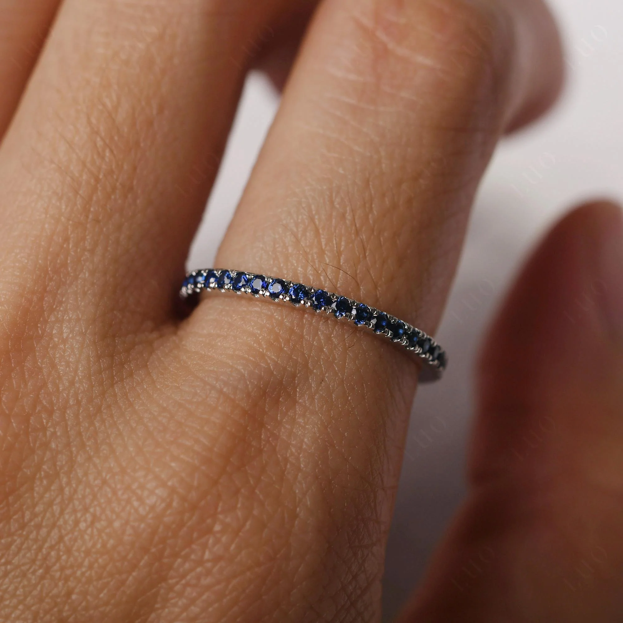 Sapphire Pave Ring Band - Image 15