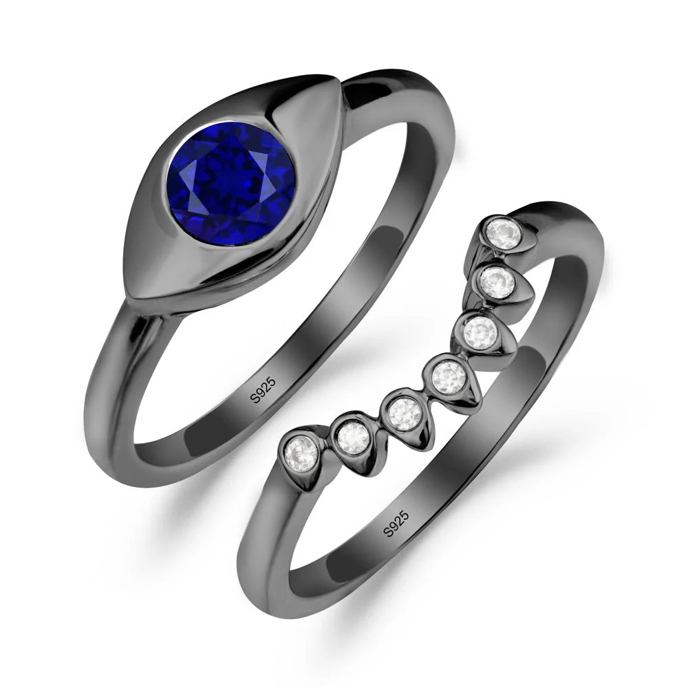 Sapphire Evil Eye Ring Set - Image 4