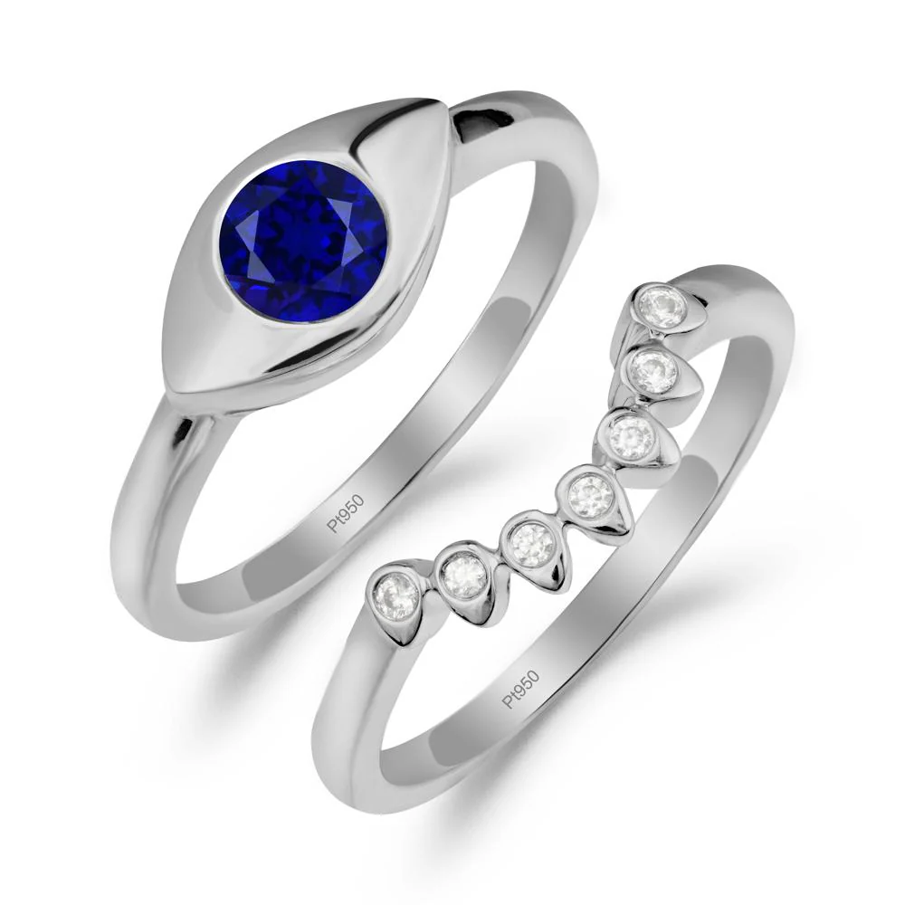 Sapphire Evil Eye Ring Set - Image 6