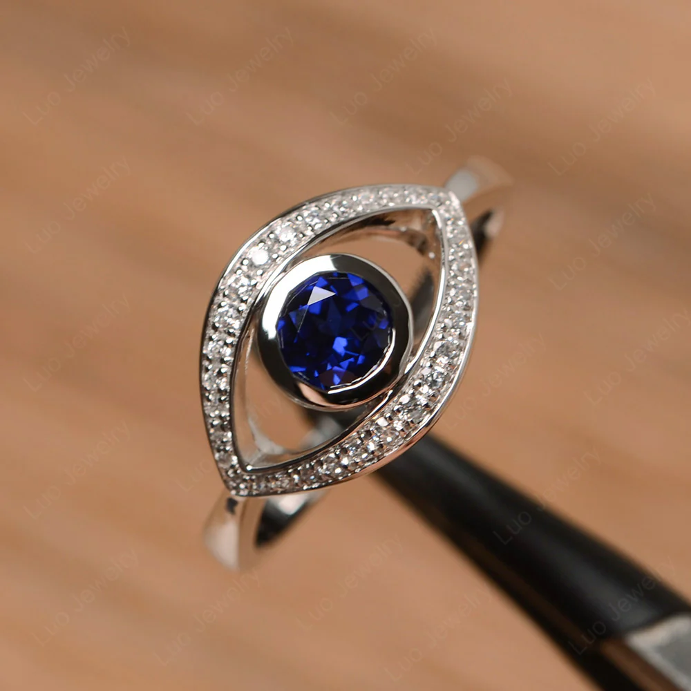 Sapphire Evil Eye Ring - Image 2