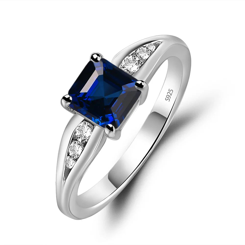 Sapphire Ring with Channel Set Band