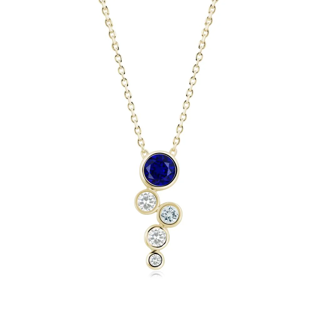 Sapphire Graduated Drop Pendant