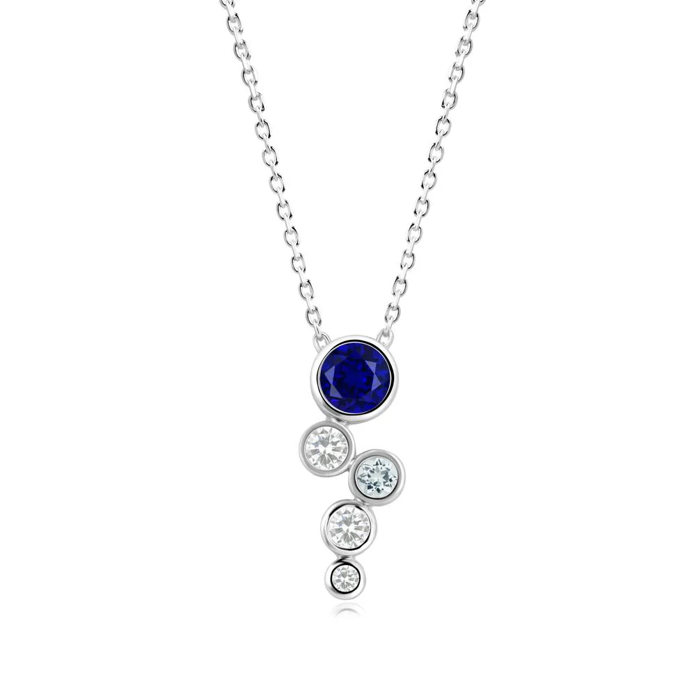 Sapphire Graduated Drop Pendant - Image 8