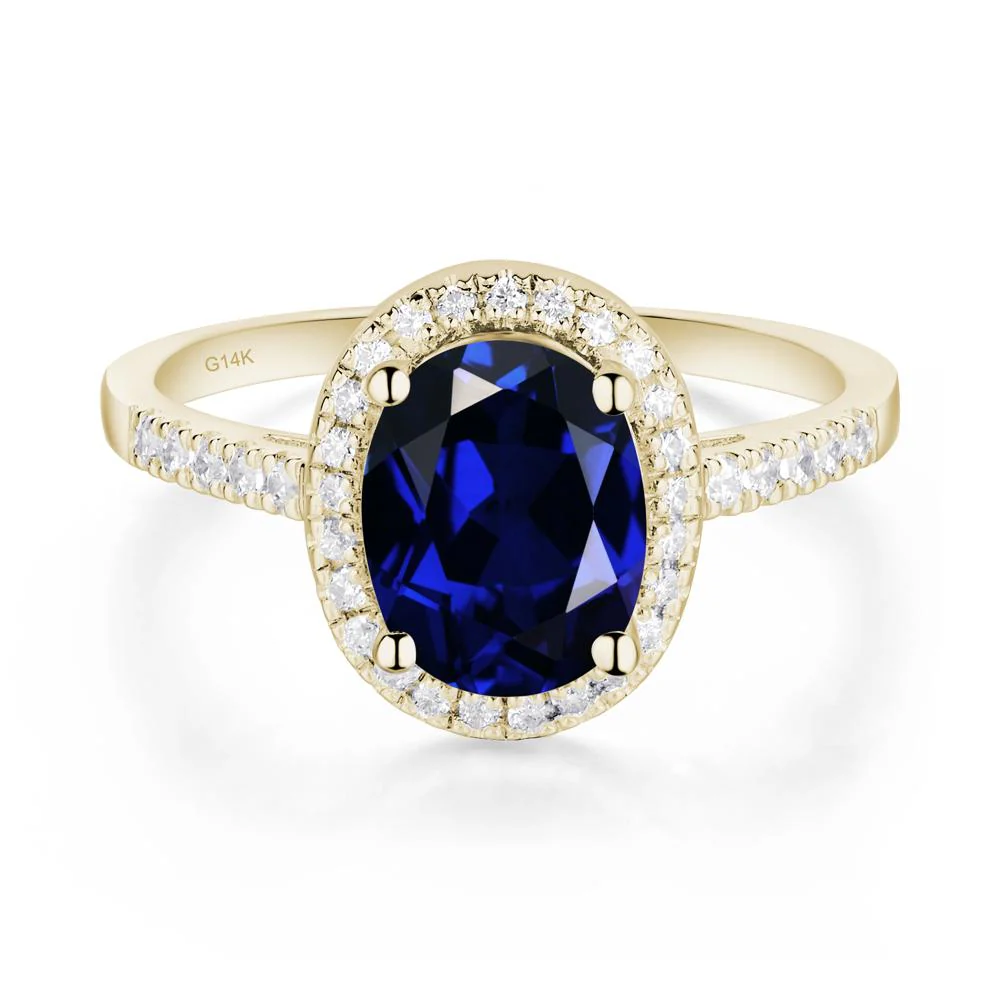Oval Sapphire Halo Ring - Image 6