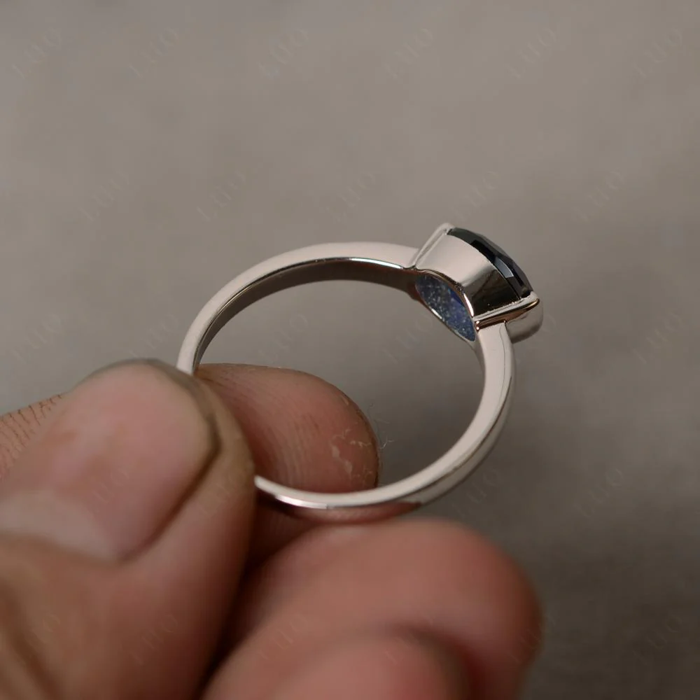 Oval Sapphire Horizontal Engagement Ring - Image 31