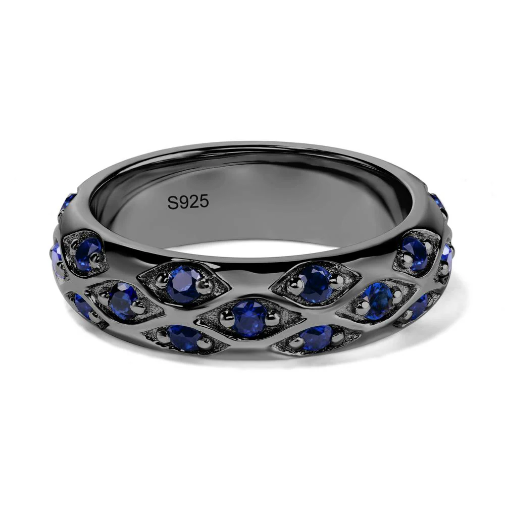 Sapphire Mens Eternity Ring - Image 3