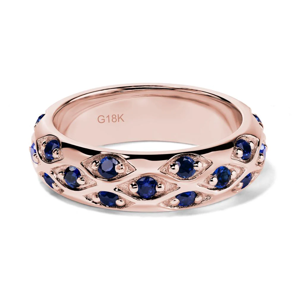 Sapphire Mens Eternity Ring - Image 9