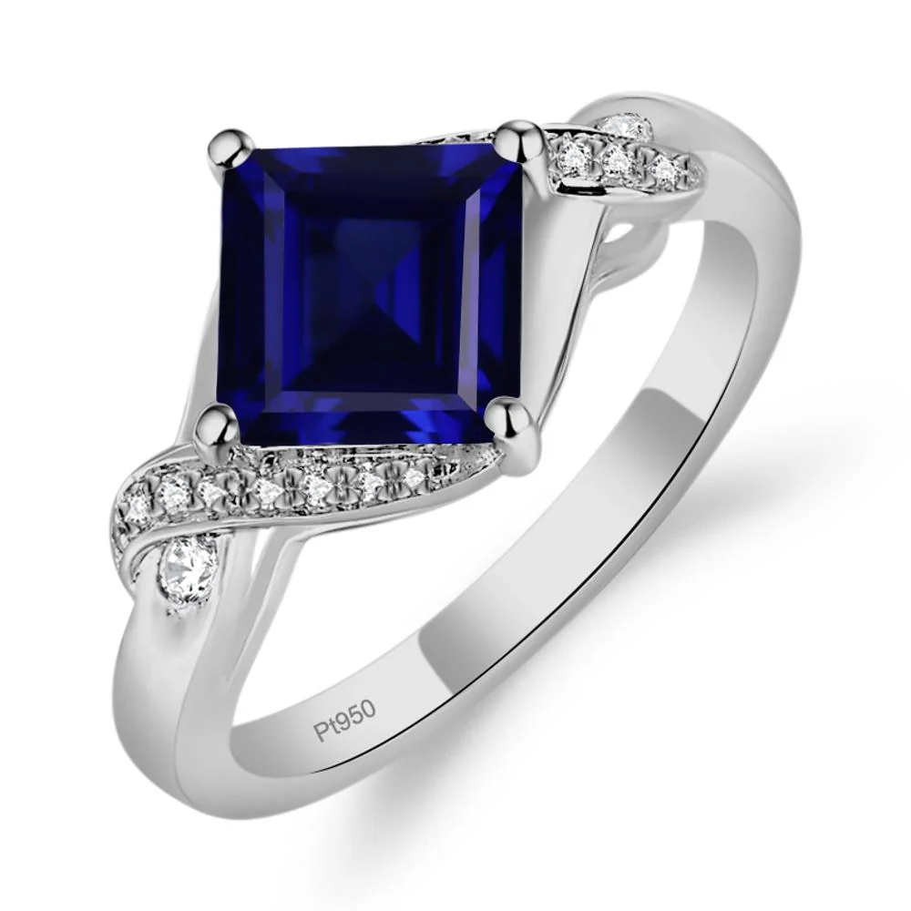 Sapphire Twisted Promise Ring - Image 2