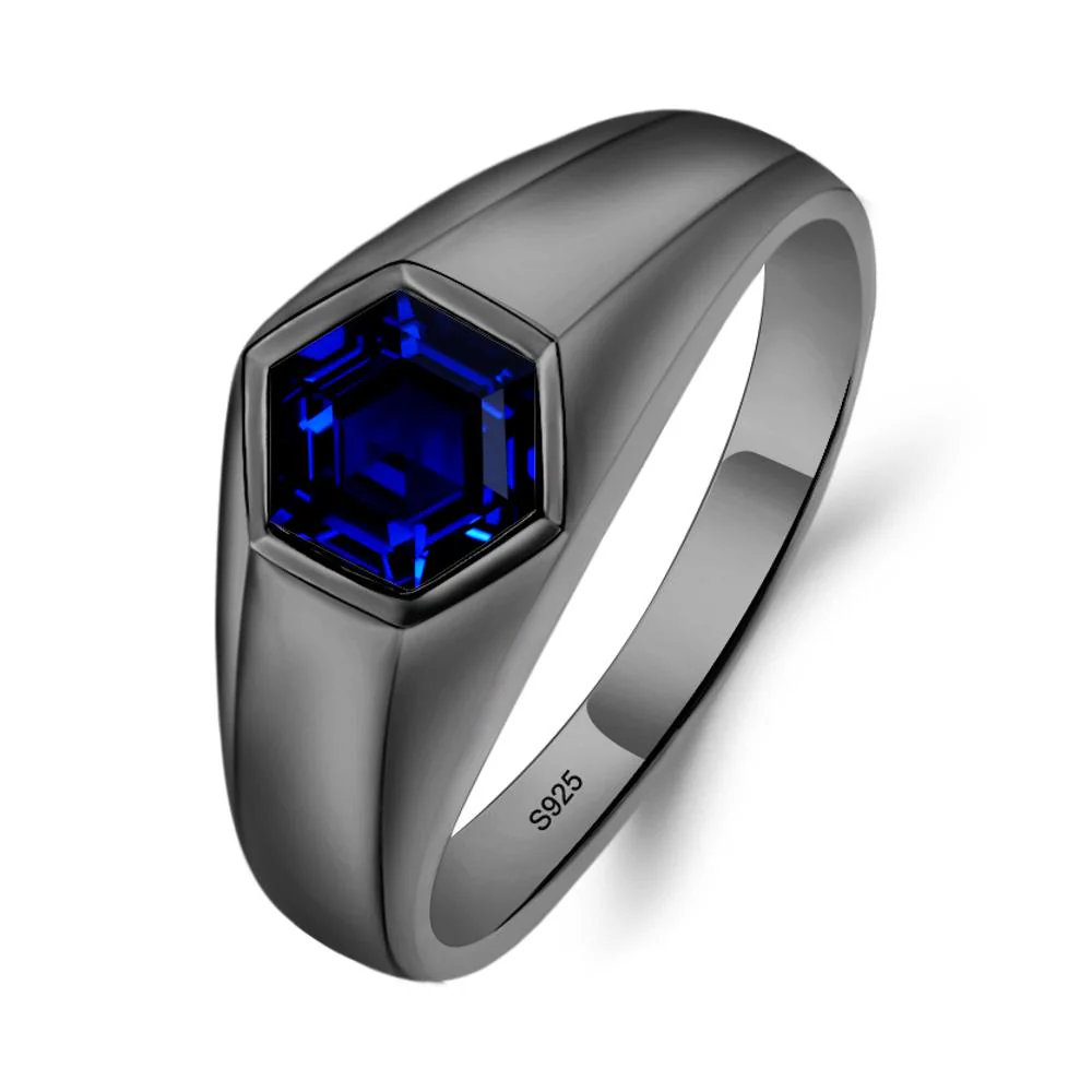 Sapphire Men's Ring - Image 8