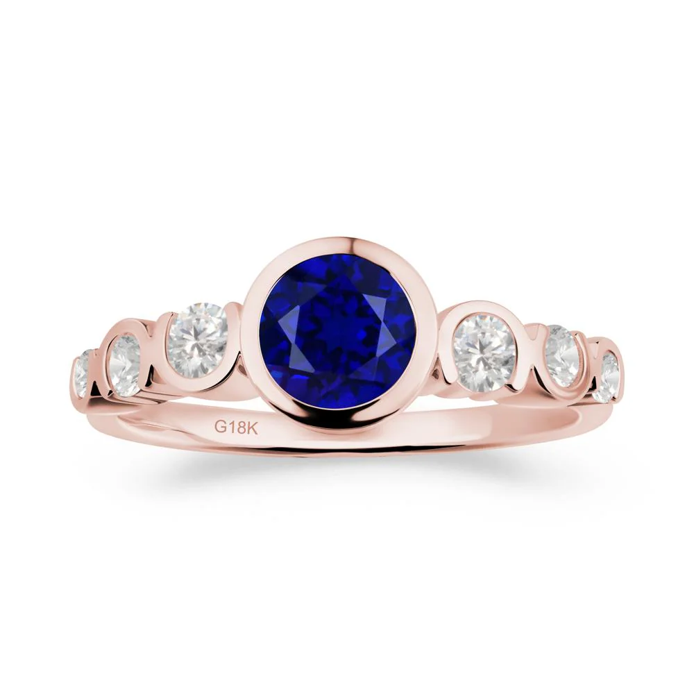 Sapphire Multi Stone Engagement Ring - Image 2