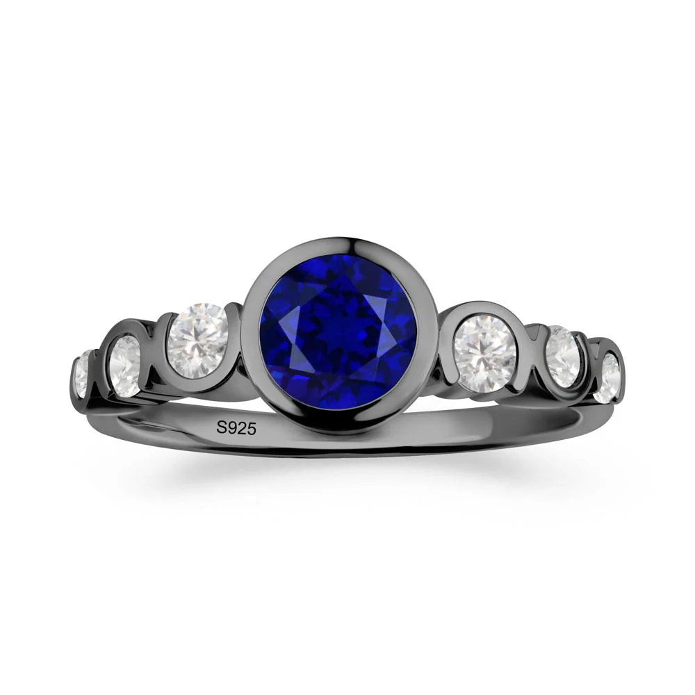 Sapphire Multi Stone Engagement Ring - Image 6