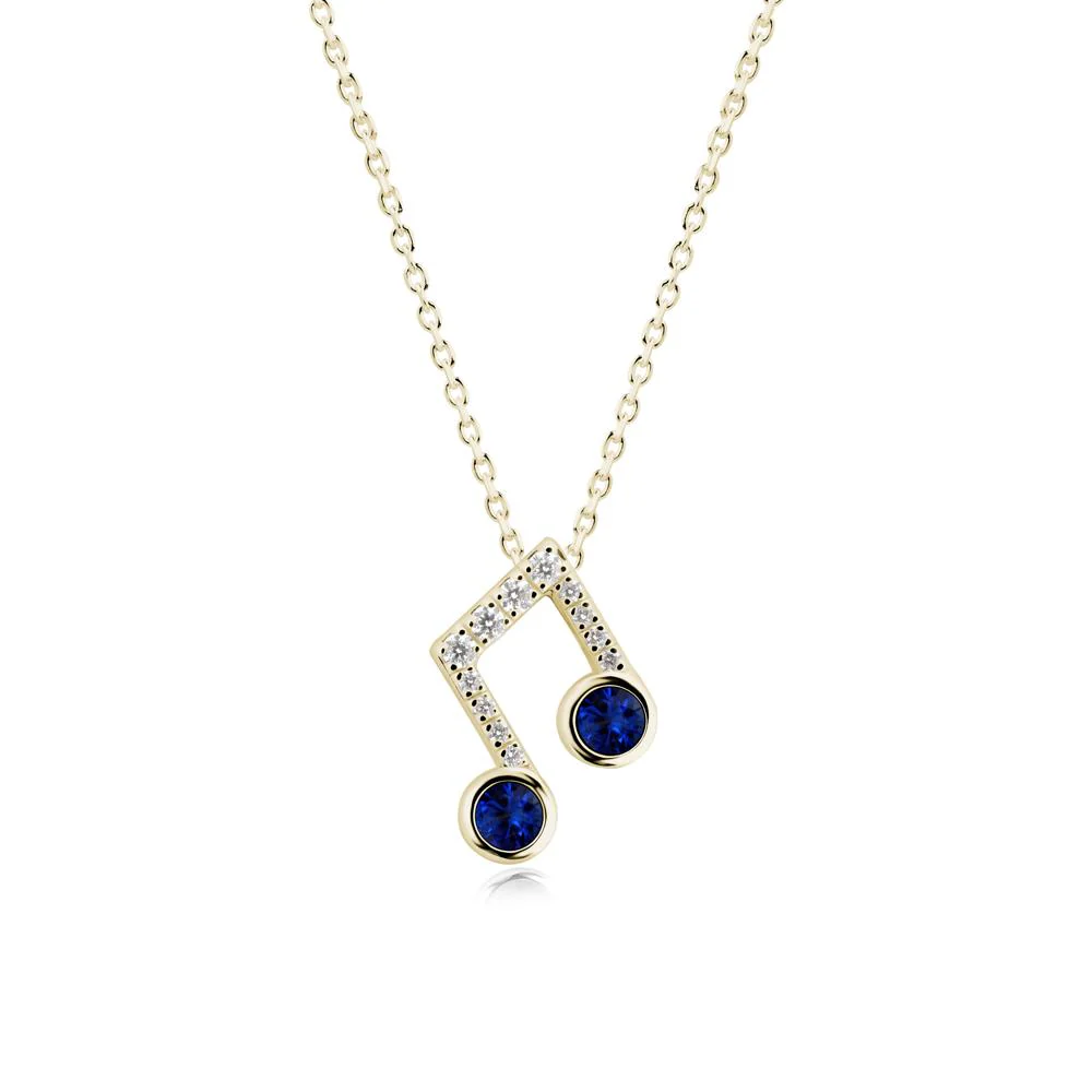 Sapphire Musical Note Necklace - Image 8