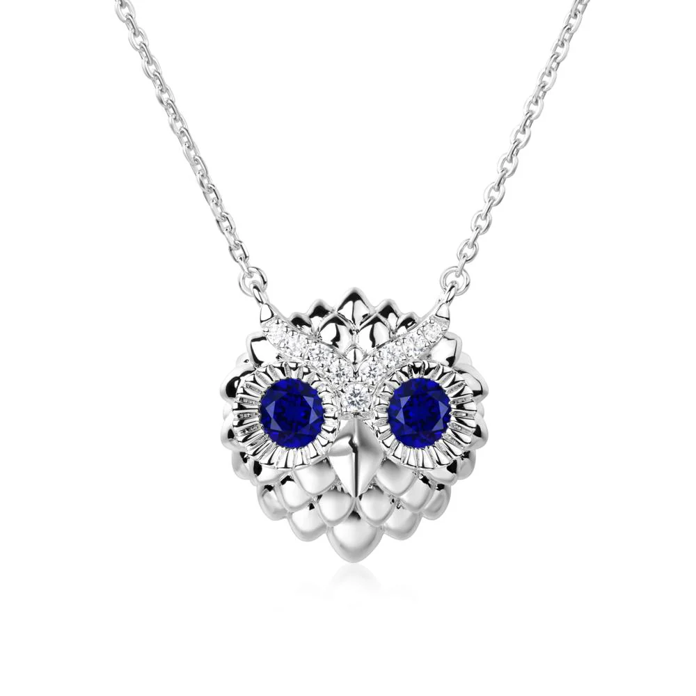 Sapphire Owl Necklace - Image 6