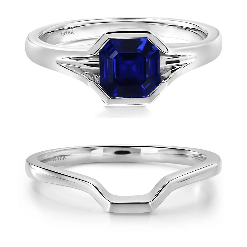 Sapphire Bezel Set Engagement Ring - Image 19