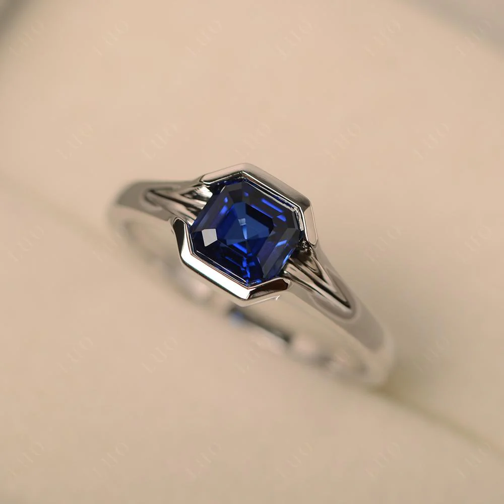 Sapphire Bezel Set Engagement Ring - Image 30