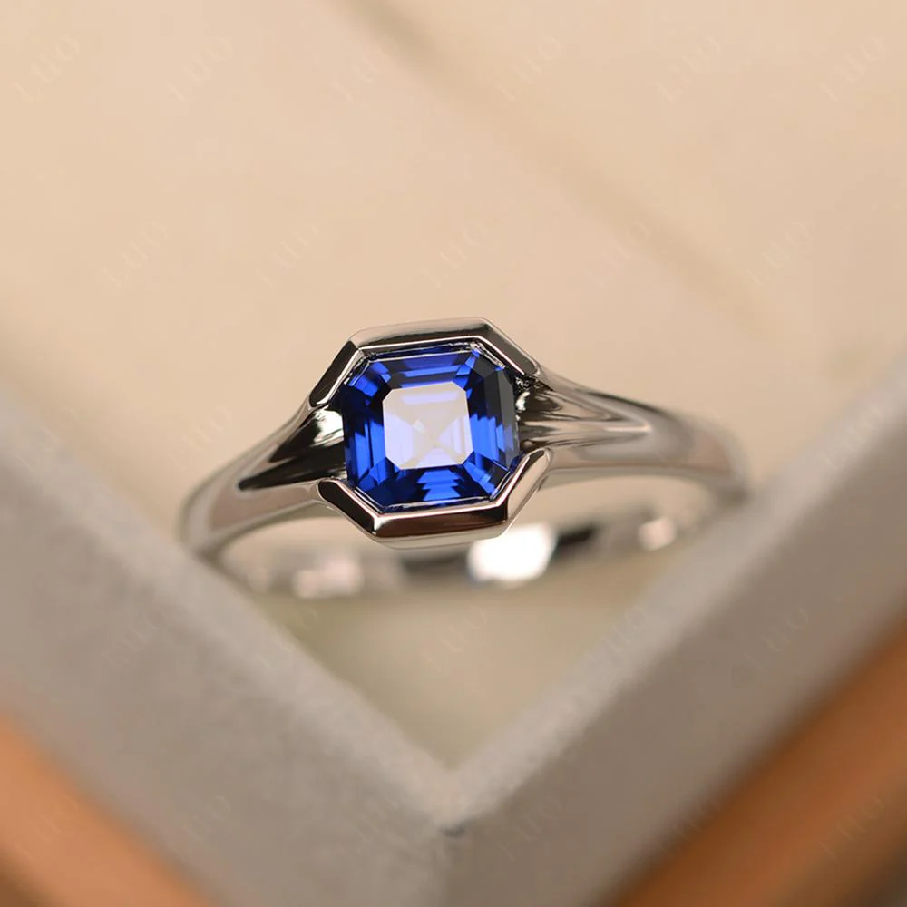 Sapphire Bezel Set Engagement Ring - Image 31
