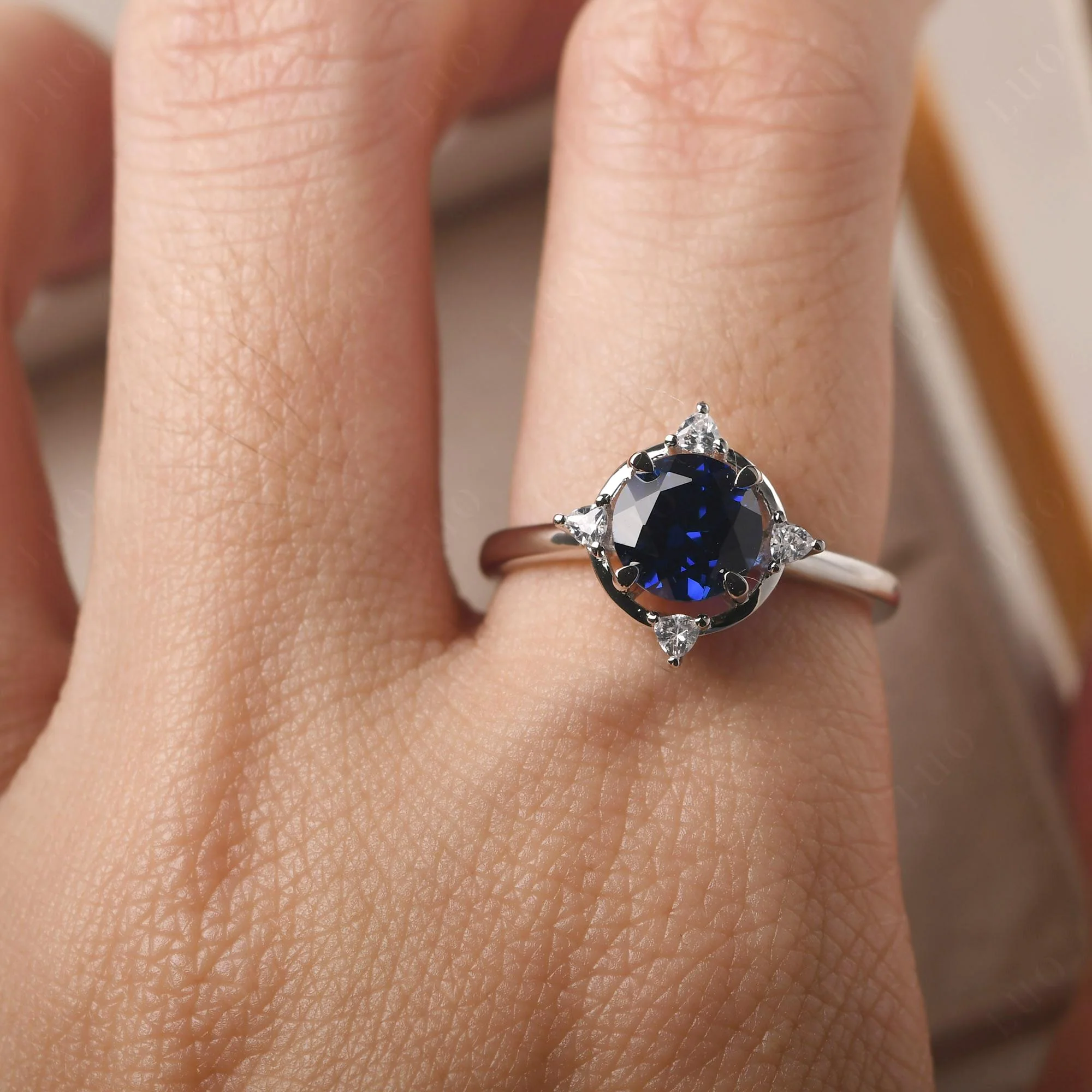 Sapphire Compass Setting Ring - Image 13