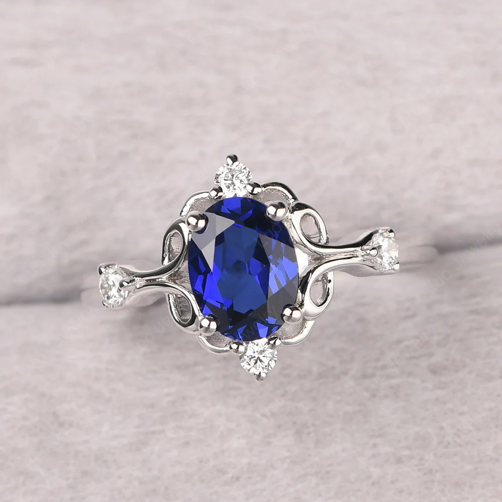 Sapphire Art Deco Sapphire Ring