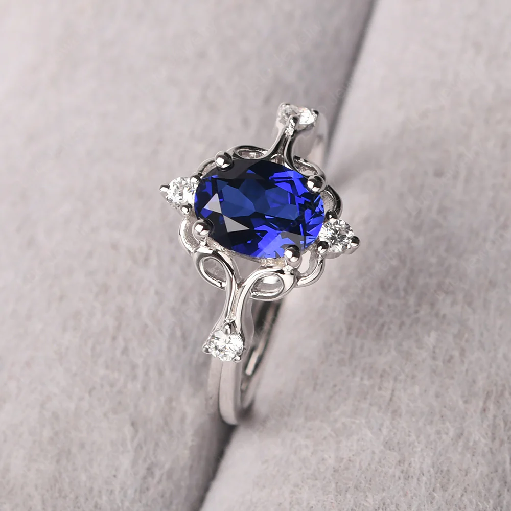 Sapphire Art Deco Sapphire Ring - Image 2