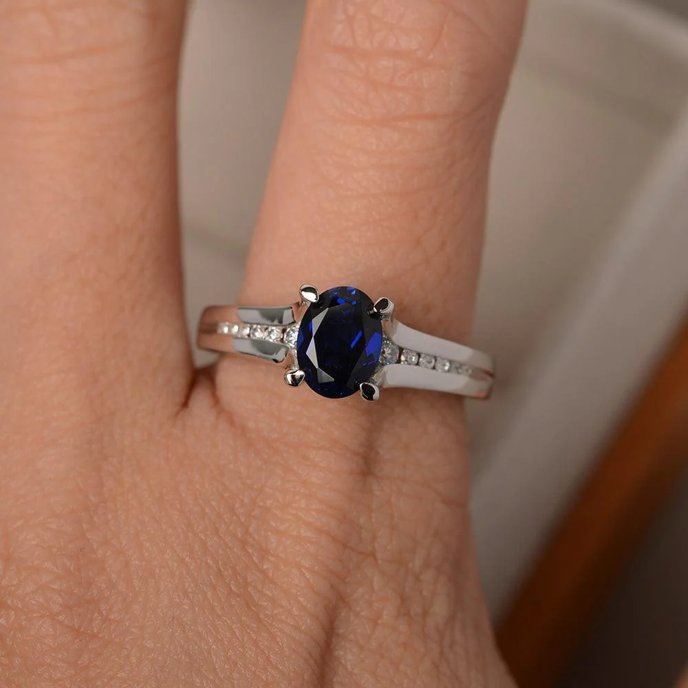 Sapphire Channel Set Ring - Image 4