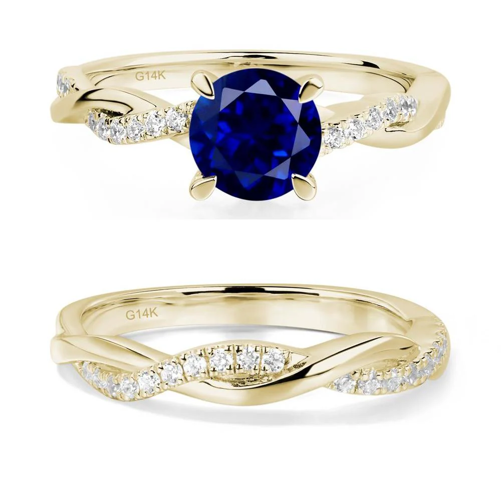 Sapphire Twisted Engagement Ring - Image 15