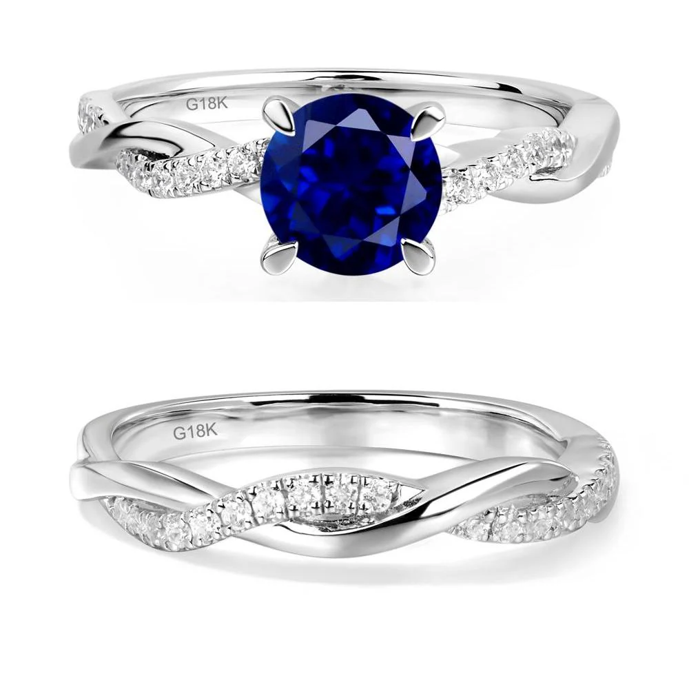 Sapphire Twisted Engagement Ring - Image 19