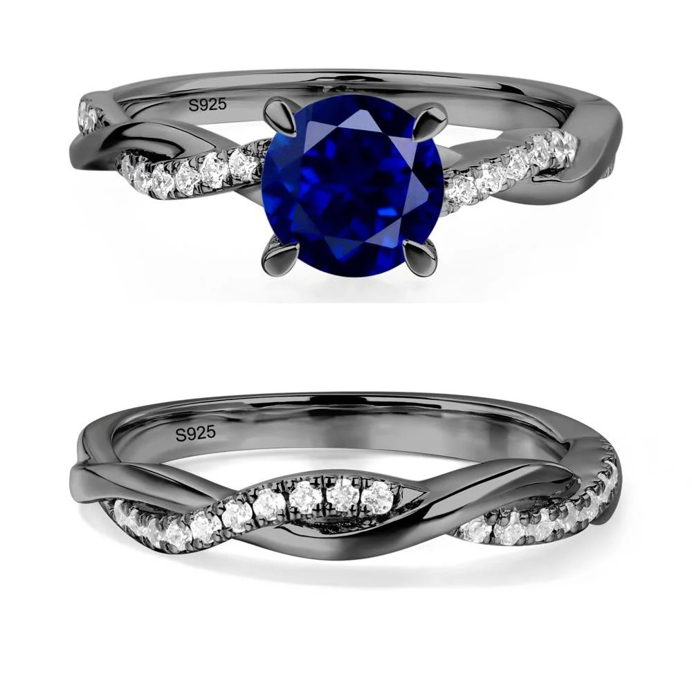Sapphire Twisted Engagement Ring - Image 23